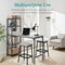 Best Choice Products 3-Piece Bar Height Dining Set w/ Bottle Rack, Glass Storage, 5 Shelves